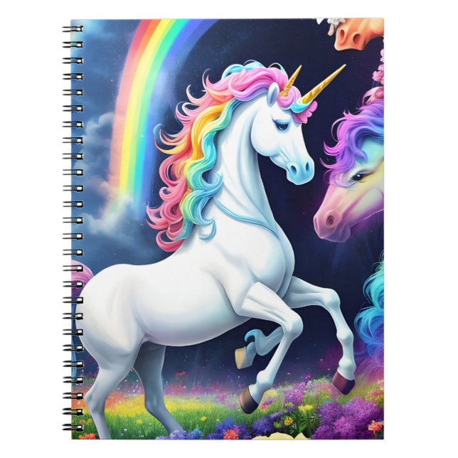 Rainbow Unicorn One Notebook (Front)