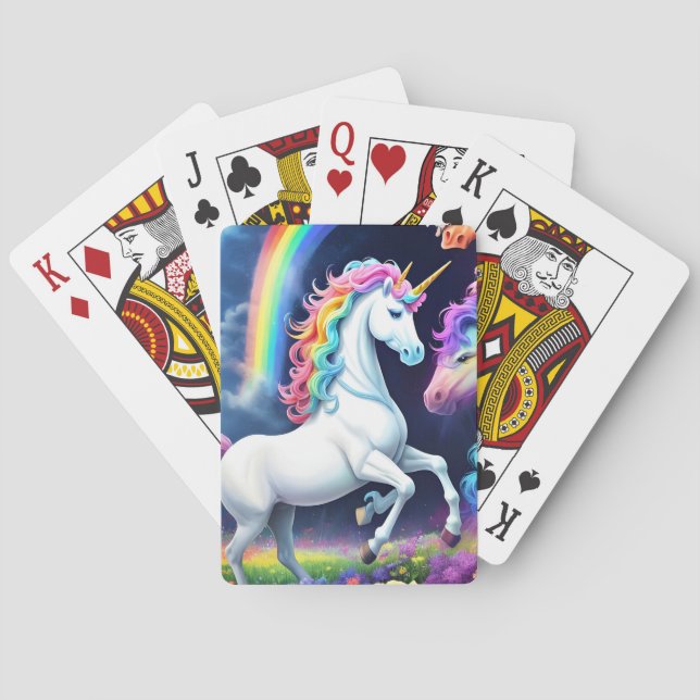 Rainbow Unicorn One Playing Cards (Back)