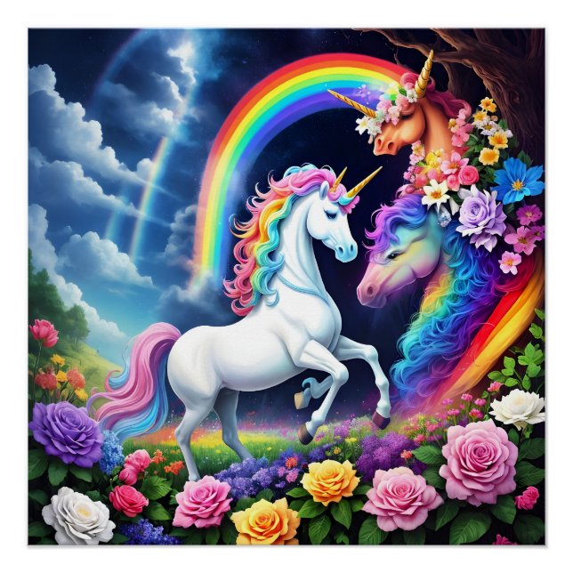 Rainbow Unicorn One Poster (Front)
