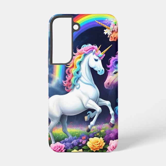 Rainbow Unicorn One Samsung Galaxy S22 Case (Back)