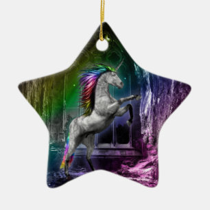 Rainbow Unicorn Ornament
