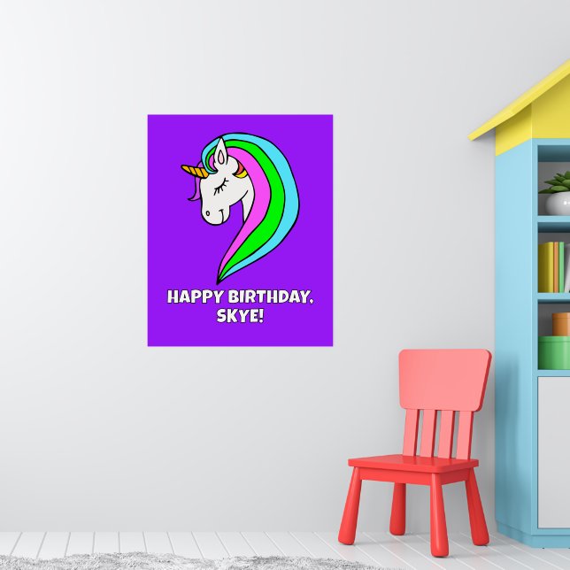 Rainbow Unicorn Party Poster (Nursery 1)