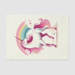 Rainbow Unicorn Pink Art Cute Unicorns             Tissue Paper