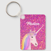 Rainbow Unicorn Pink Glitter Fantasy Personalised