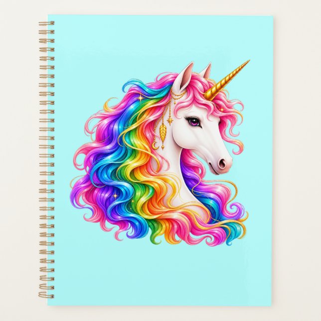 Rainbow Unicorn Planner (Front)
