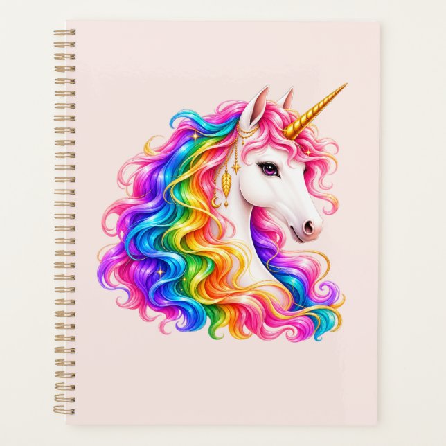Rainbow Unicorn Planner (Front)
