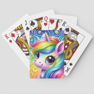 Rainbow unicorn playing cards
