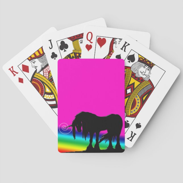 Rainbow Unicorn Playing Cards (Back)