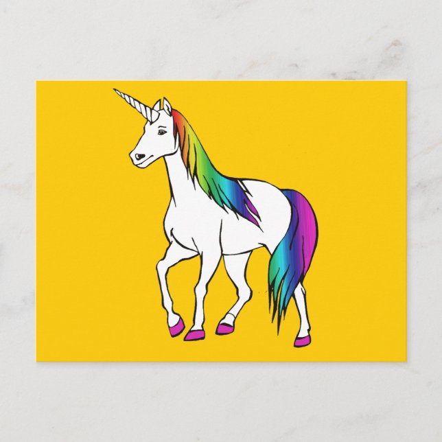 RAINBOW UNICORN POSTCARD (Front)