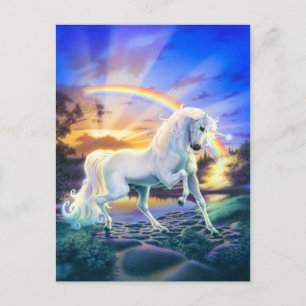Rainbow Unicorn Postcard