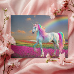 Rainbow Unicorn Postcard<br><div class="desc">This design may be personalised by choosing the customise further option to add text.

Contact me at colorflowcreations@gmail.com if you with to have this design on another product.  
  See more of my creations or follow me at www.facebook.com/colorflowcreations,  www.instagram.com/colorflowcreations,  www.twitter.com/colorflowart,  and www.pinterest.com/colorflowcreations.</div>