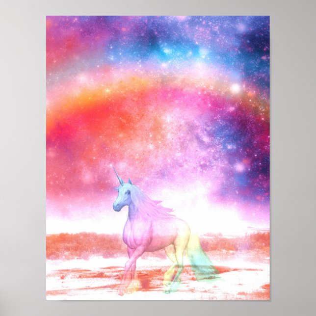 Rainbow unicorn poster (Front)