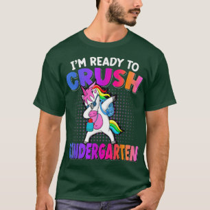 Rainbow Unicorn Ready To Crush Kindergarten  T-Shirt