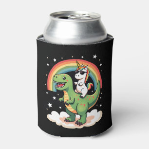 Rainbow Unicorn Riding T rex - Dinosaur Boys Girls Can Cooler