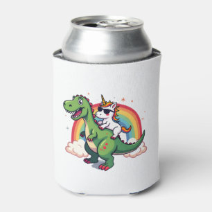 Rainbow Unicorn Riding T rex - Dinosaur Boys Girls Can Cooler