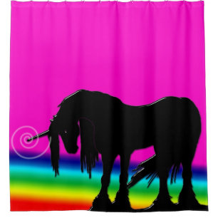 Rainbow Unicorn Shower Curtain