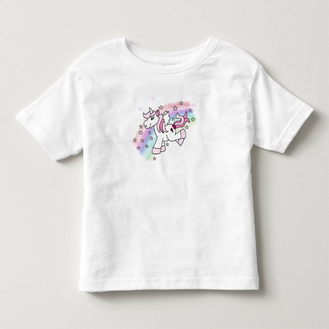 Rainbow Unicorn Toddler T-Shirt (Front)