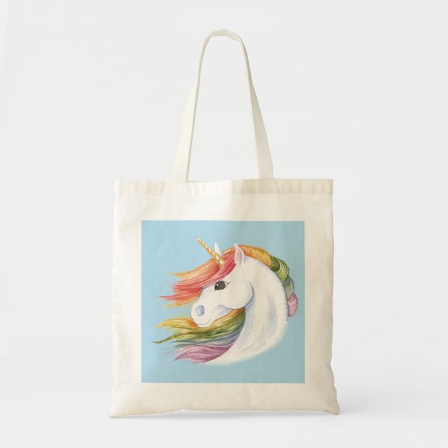 Rainbow Unicorn Tote Bag (Front)