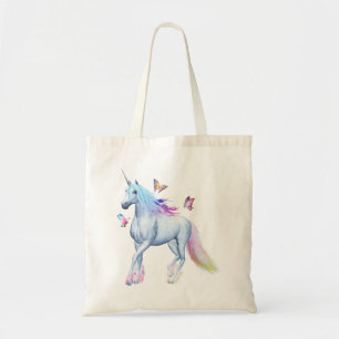 Rainbow unicorn tote bag