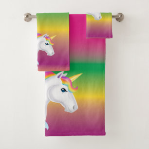 Rainbow Unicorn Towel Set