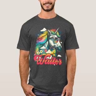 Rainbow Unicorn Waiter T-Shirt