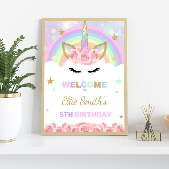 Rainbow Unicorn Welcome Signs (Rainbow Unicorn Welcome Signs)