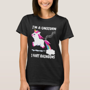 Rainbow Unicorn With Saying I Fart Rainbows T-Shirt