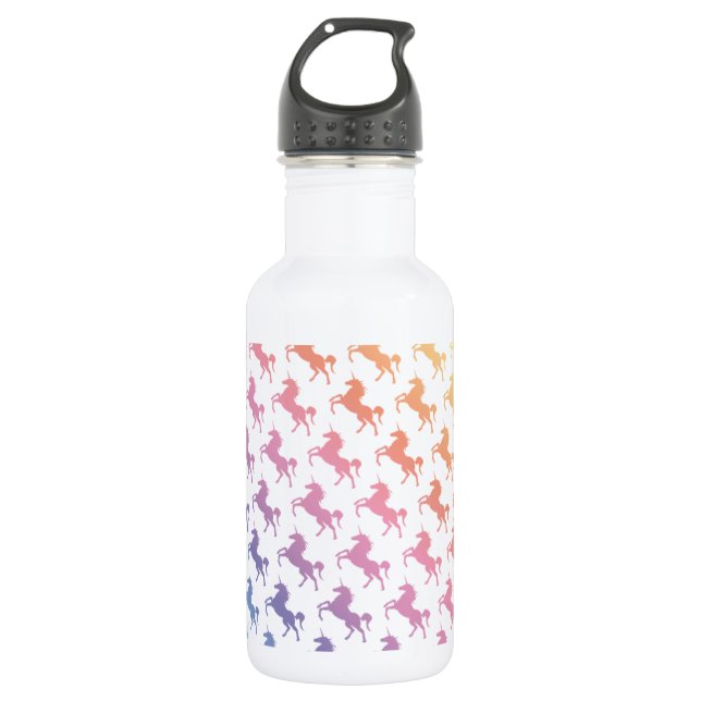 Rainbow Unicorns 532 Ml Water Bottle (Front)