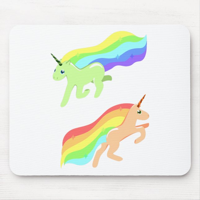 Rainbow Unicorns Mouse Pad (Front)