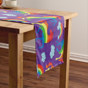 Rainbow Unicorns Short Table Runner