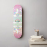 Rainbow Unicorns Skateboard<br><div class="desc">Unicorn Skateboard featured with a pink background and colourful rainbows and unicorns ready for you to personalise. ✔NOTE: ONLY CHANGE THE TEMPLATE AREAS NEEDED! 😀 If needed, you can remove the text and start fresh adding whatever text and font you like. 📌If you need further customisation, please click the "Click...</div>