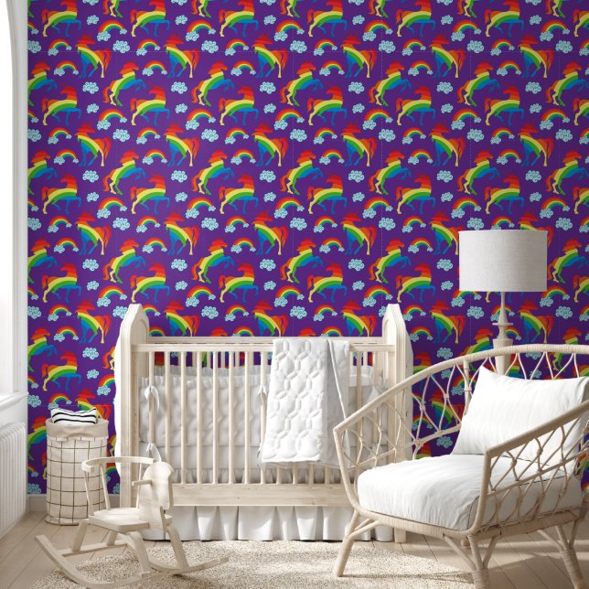 Rainbow Unicorns Wallpaper (Kids)