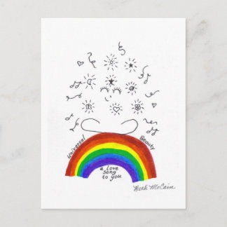 Rainbow Universal Song Postcard