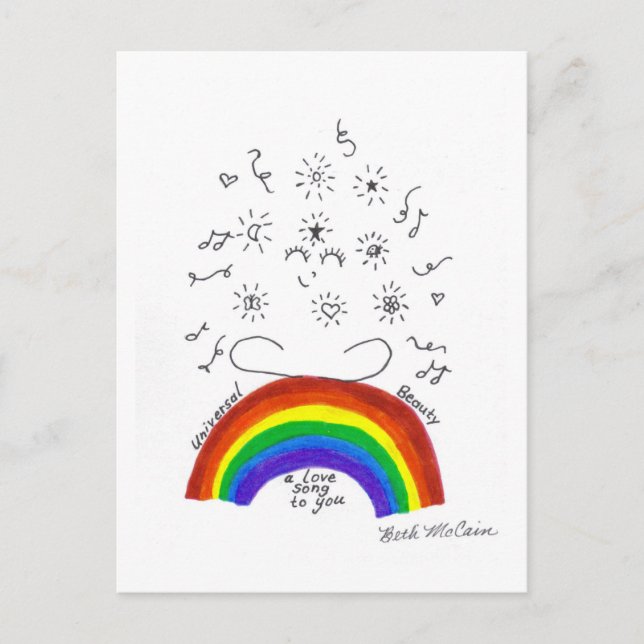Rainbow Universal Song Postcard (Front)
