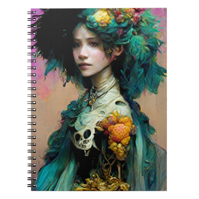 Rainbow Urchin 2 Fantasy Sci-Fi Notebook (Front)