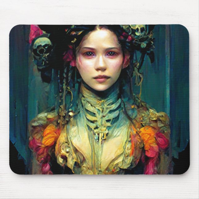 Rainbow Urchin Fantasy Sci-Fi Mouse Pad (Front)