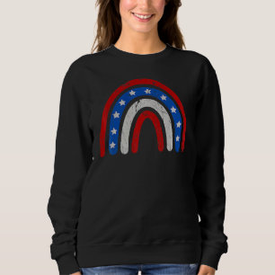 Rainbow Usa Flag 4th Of July American Independence Sweatshirt