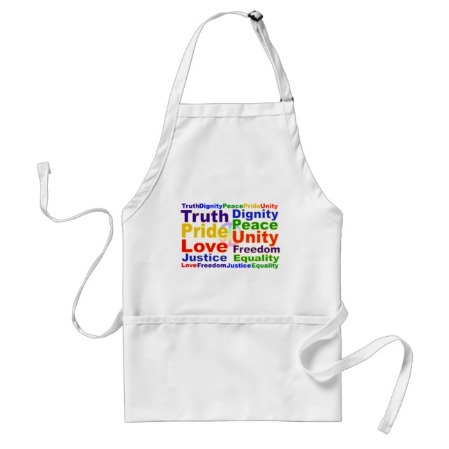 Rainbow Values apron (Front)