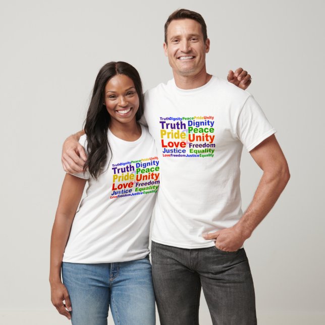 Rainbow Values shirt - choose style & colour (Unisex)