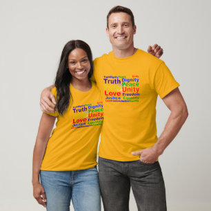 Rainbow Values shirt - choose style & colour