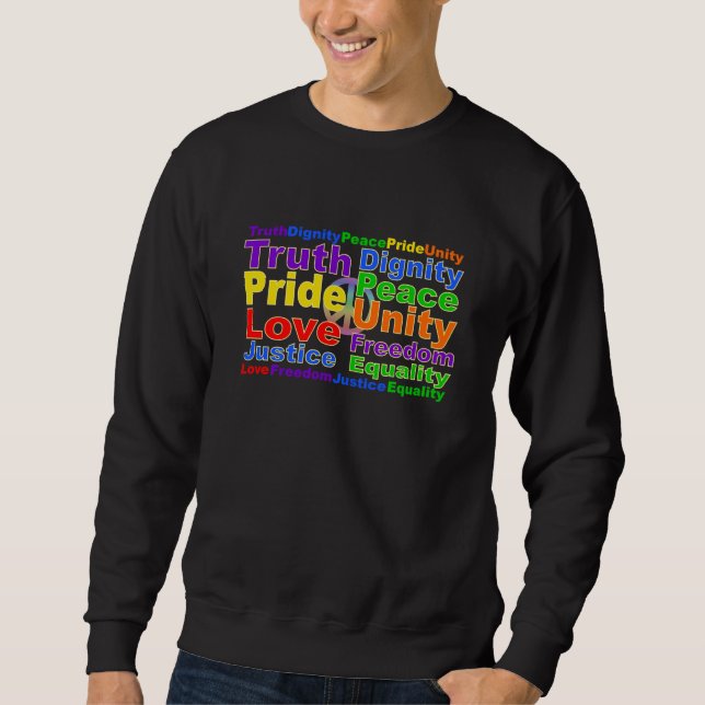 Rainbow Values shirt - choose style & colour (Front)