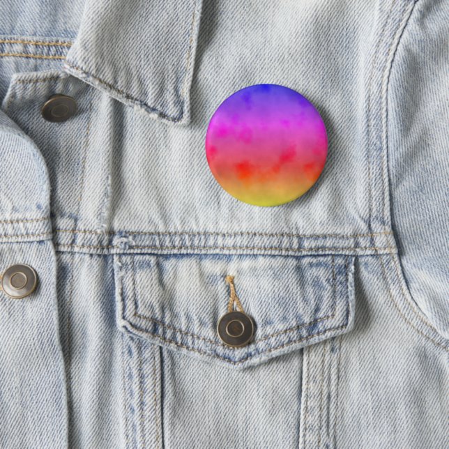 Rainbow Vapor 6 Cm Round Badge (In Situ)