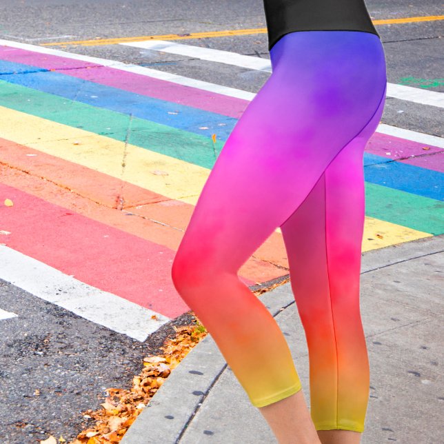 Rainbow Vapour Capri Leggings (Creator Uploaded)