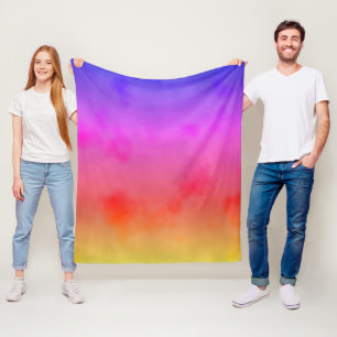 Rainbow Vapour Fleece Blanket