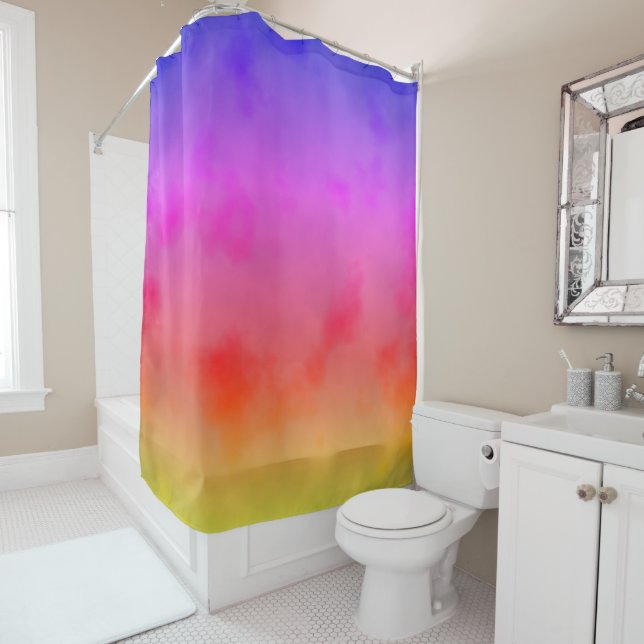 Rainbow Vapour Shower Curtain (In Situ)