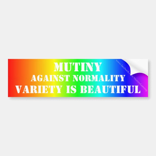 Rainbow Variety is Beautiful Bumper Sticker (Front)