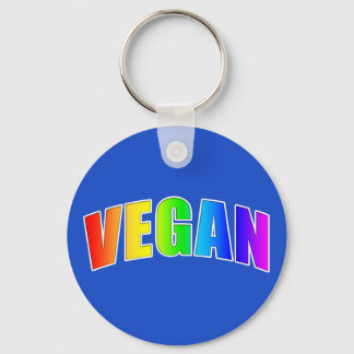 Rainbow Vegan Key Ring