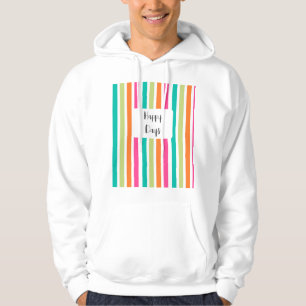 Rainbow vertical stripes colourful retro multicolo hoodie