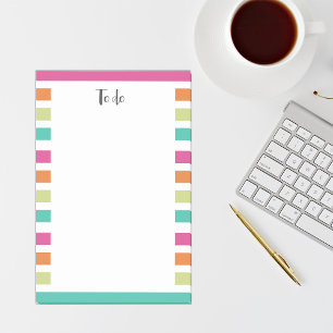 Rainbow vertical stripes colourful retro multicolo post-it notes