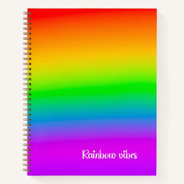Rainbow Vibes Notebook  (Front)